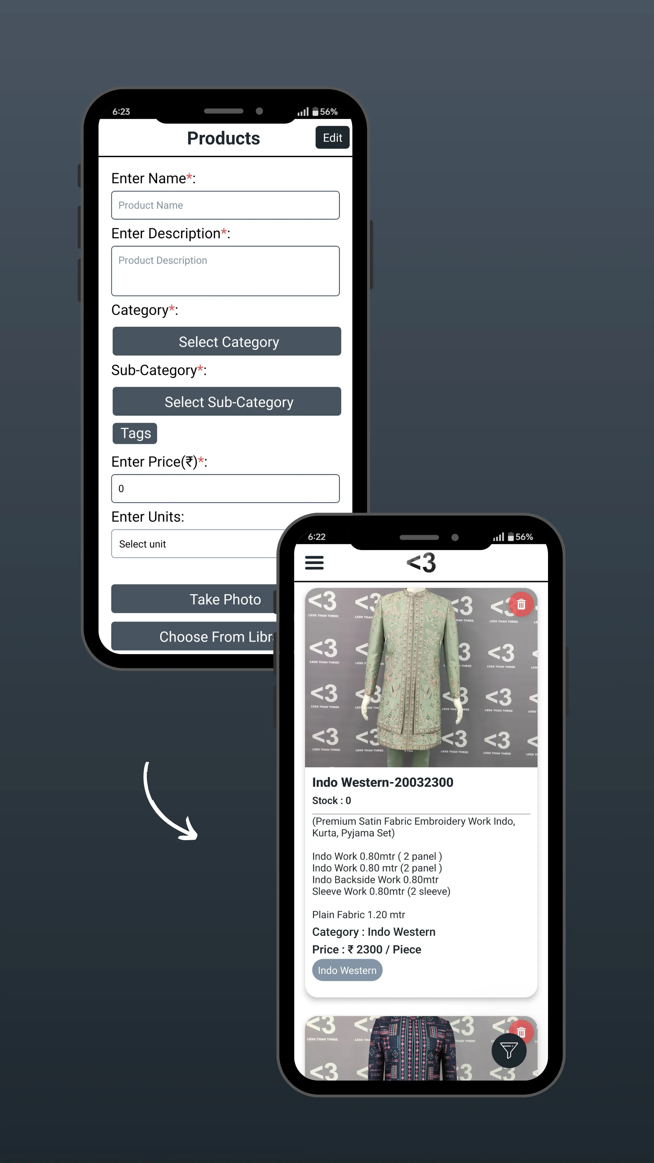 LessThanThree – Product Catalog Management Mobile App screenshot 5