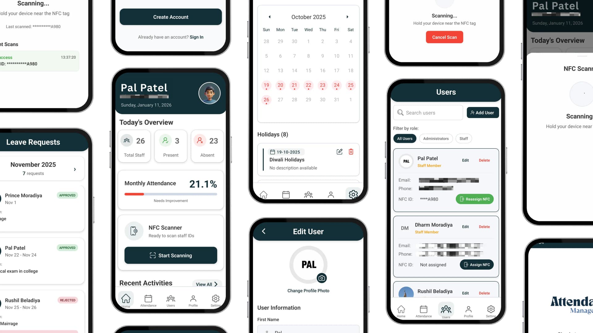 NFC Attendance Management System – Mobile & Web App screenshot 7