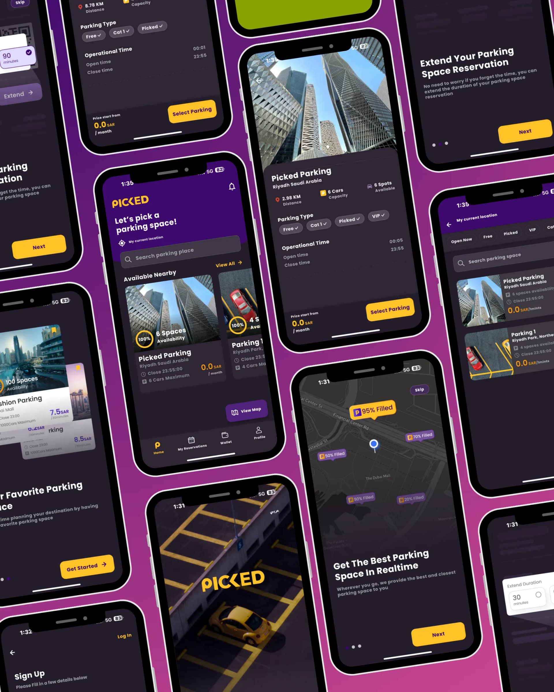 PICKED – Parking Reservation Mobile Application screenshot 3