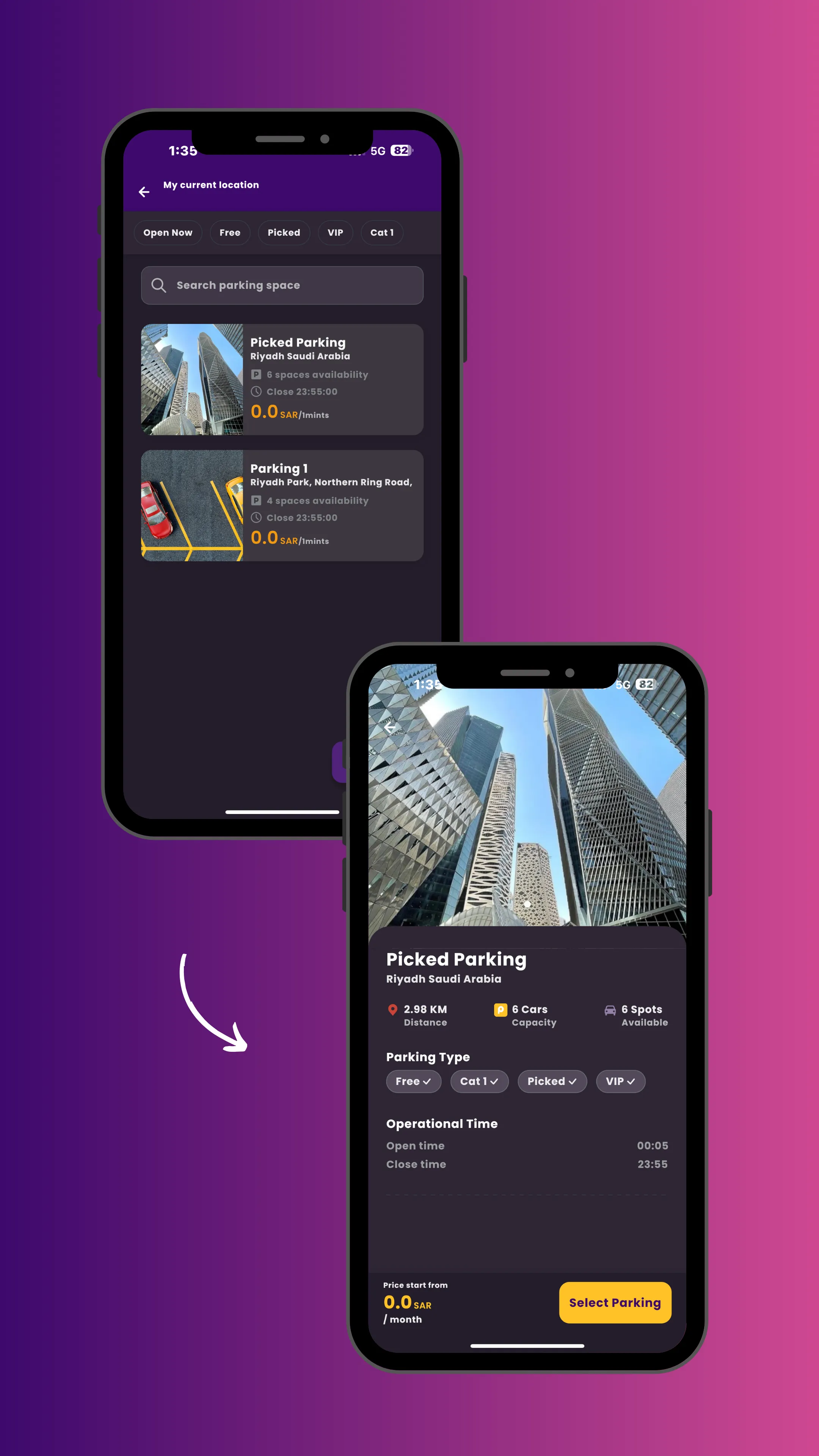 PICKED – Parking Reservation Mobile Application screenshot 5
