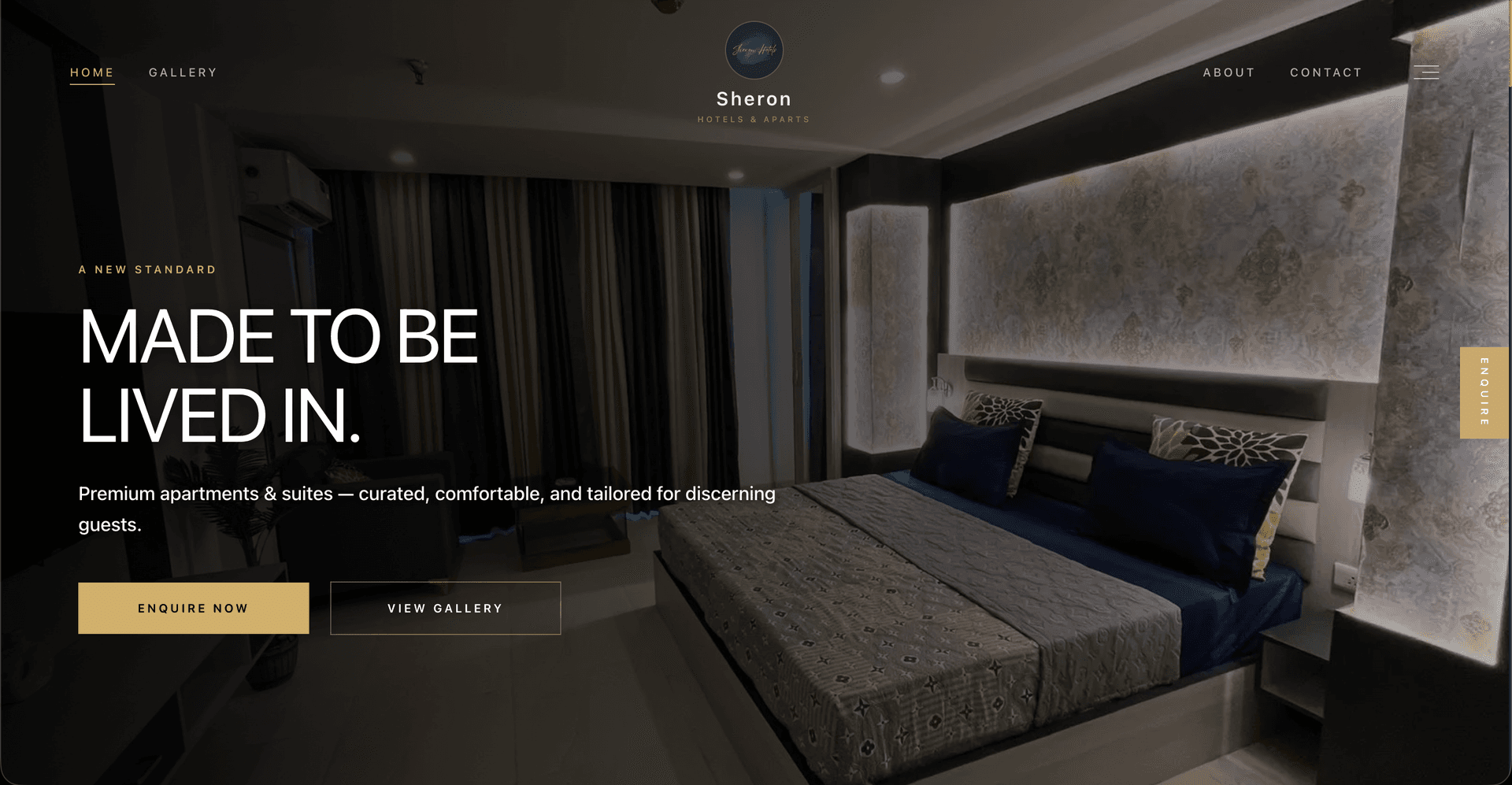 Sheron Hotels – Marketing Website screenshot 1 - Pal Pavasiya Project