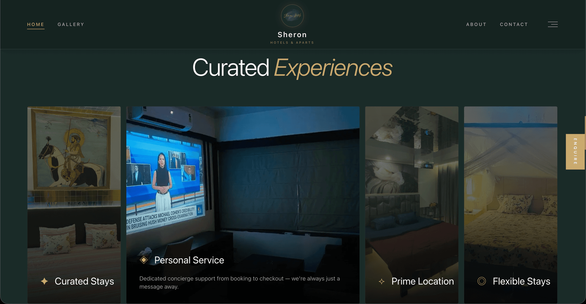 Sheron Hotels – Marketing Website screenshot 4 - Pal Pavasiya Project
