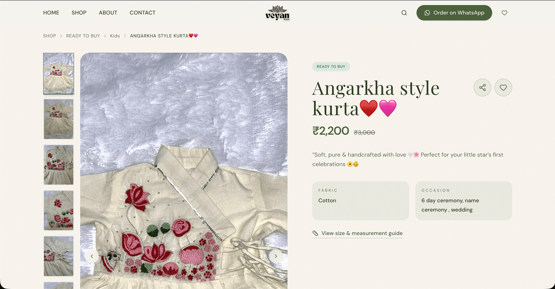 Veyan – Premium Designer Ethnic Wear Storefront screenshot 5 - Pal Pavasiya Project